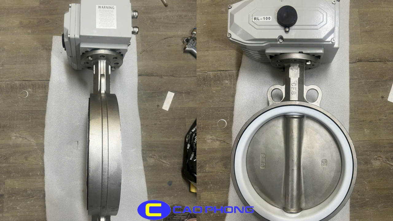 Van Bướm Inox Điều Khiển Điện KST 1 Tự động hóa hệ thống dễ dàng cùng van bướm inox điều khiển điện KST