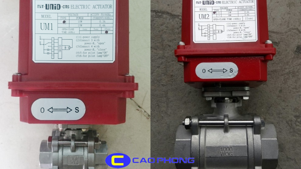 Van Bi 3PC Nối Ren Điều Khiển Điện UNID 1 Tối ưu hóa hệ thống với van bi điều khiển điện UNID chất lượng cao