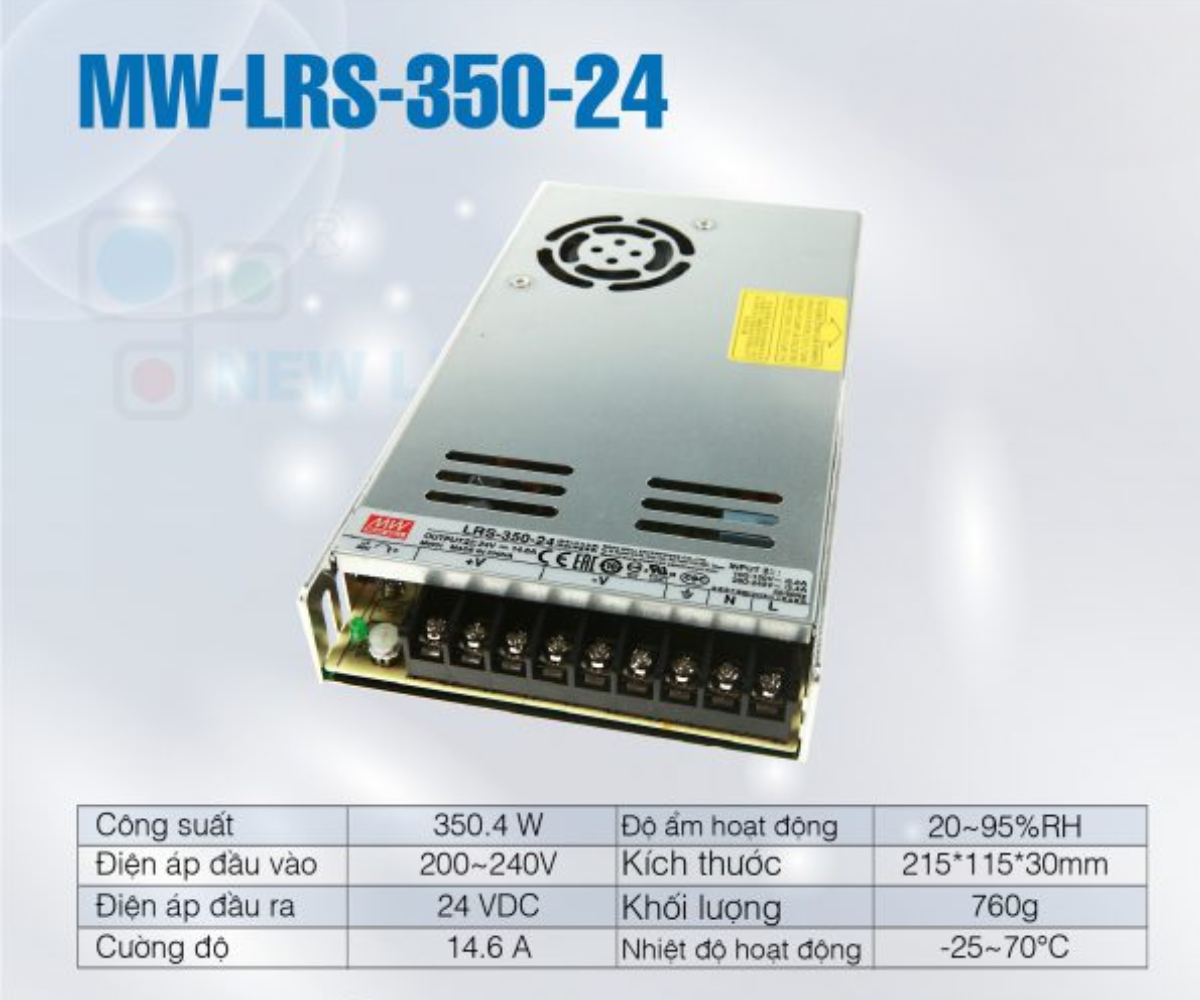 Nguon LED Mean Well LRS 350W 24V