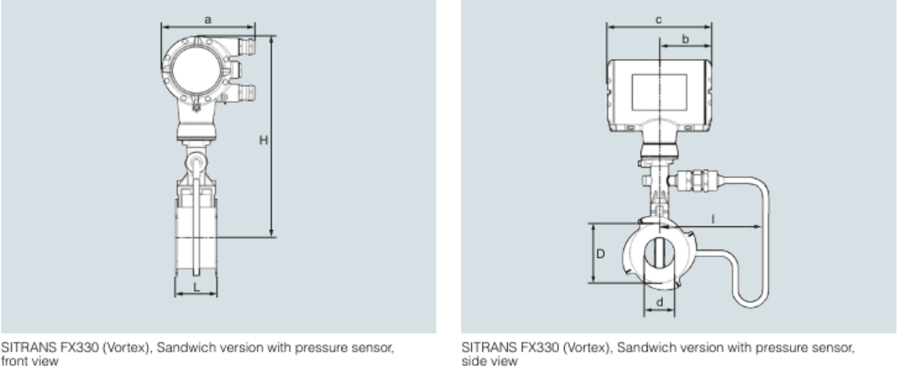 Đồng Hồ Đo Lưu Lượng SITRANS FX330 Vortex