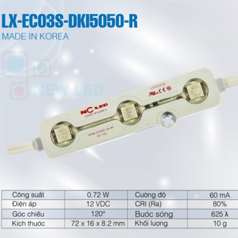 Den LED 3 Bong LX-ECO3S-DKI5050-RED