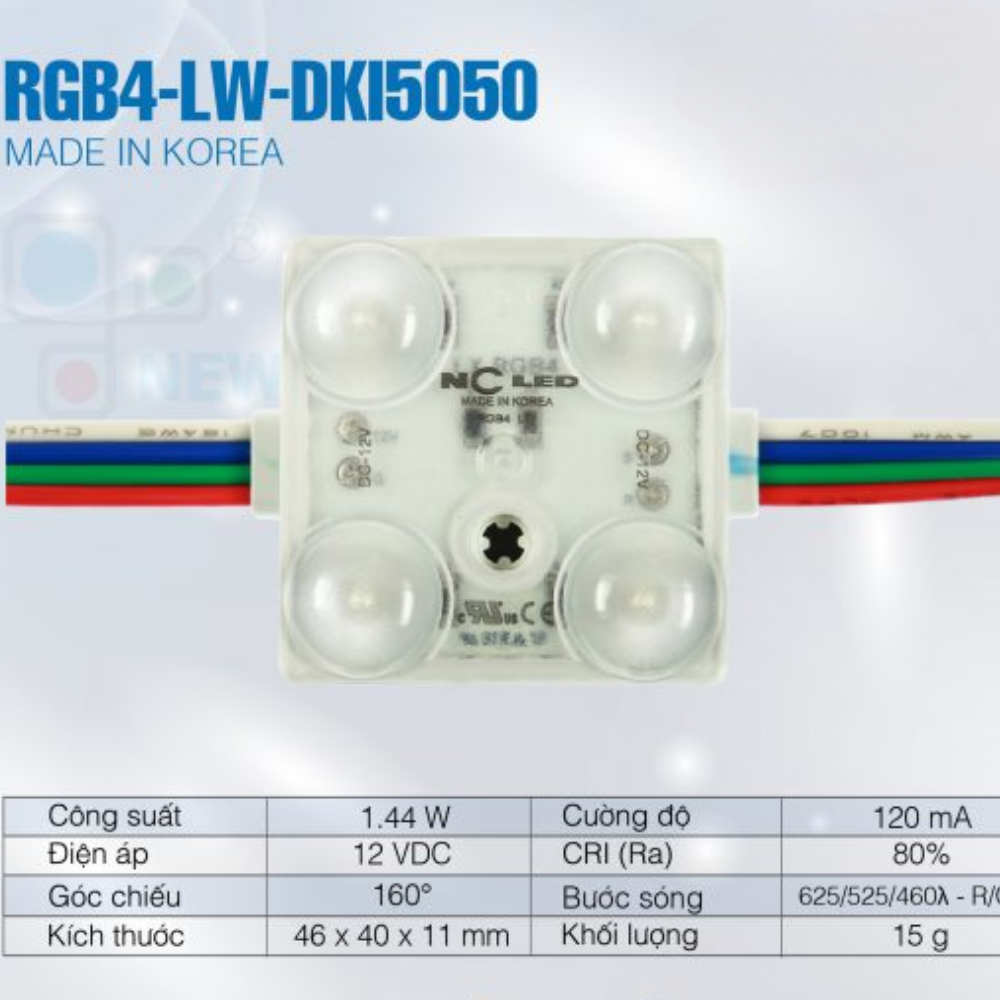 Den LED 4 Bong LX-RGB4-DKI5050