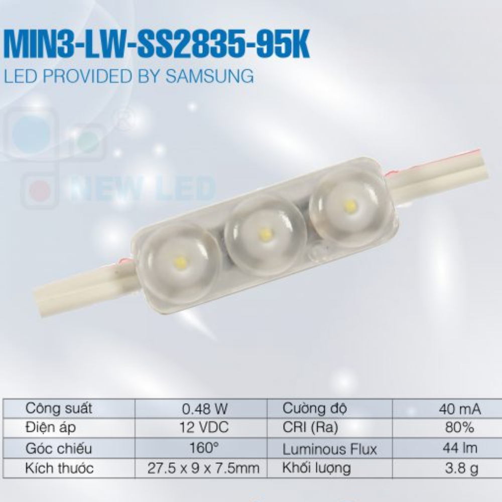Den LED 3 Bong MINI3-LW-SS2835-95K