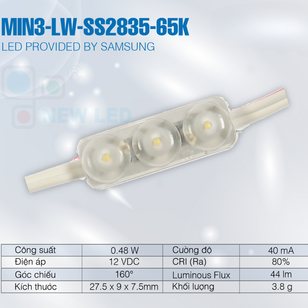 Den LED 3 Bong MINI3-LW-SS2835-65K