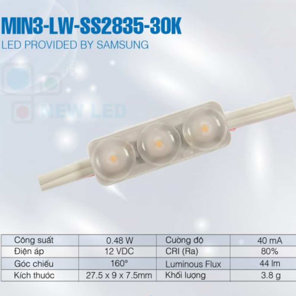 Den LED 3 Bong MINI3-LW-SS2835-30K