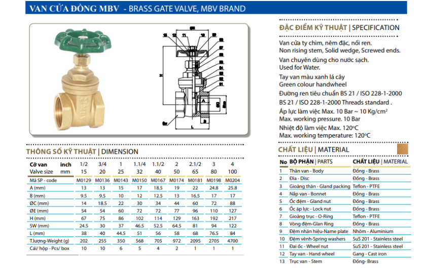 Van Cửa Đồng MBV - PN10