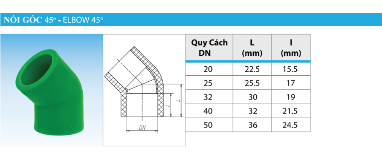 Chếch 45 Độ PPR