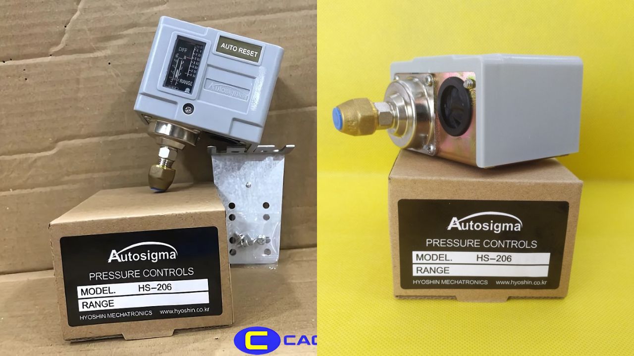 Công tắc áp suất Autosigma HS206 1 Thiết kế chắc chắn của Công tắc áp suất Autosigma HS206 thích hợp cho các môi trường công nghiệp khắc nghiệt
