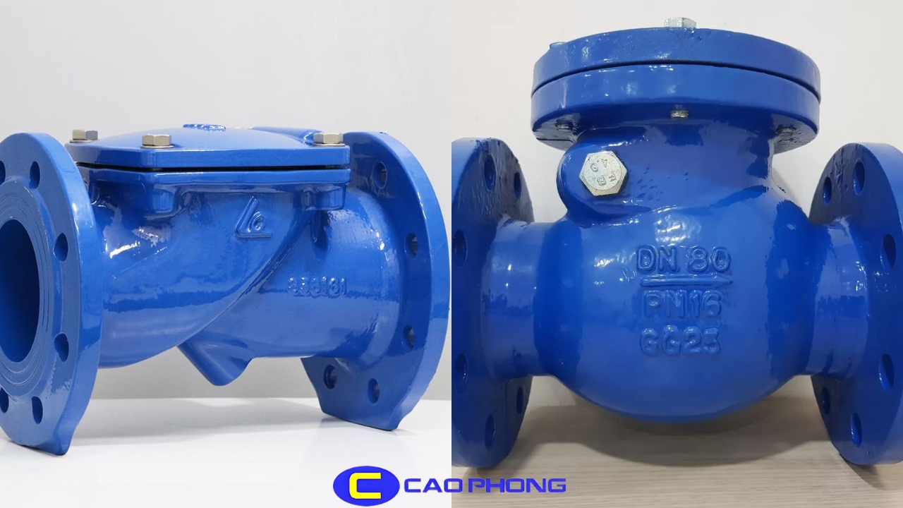 van một chiều dạng lá lật sử dụng trong hệ thống ống công nghiệp