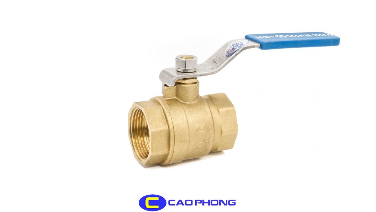 Van bi tay gạt sử dụng kết nối ren dễ lắp đặt trong các đường ống dẫn nước và khí