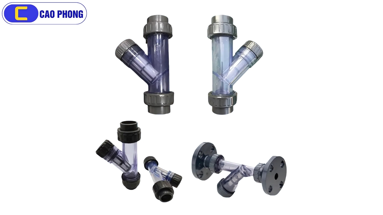 Dễ dàng kết nối lọc y nhựa PVC với các loại van nước bằng nhựa để đảm bảo hiệu quả lọc cặn.