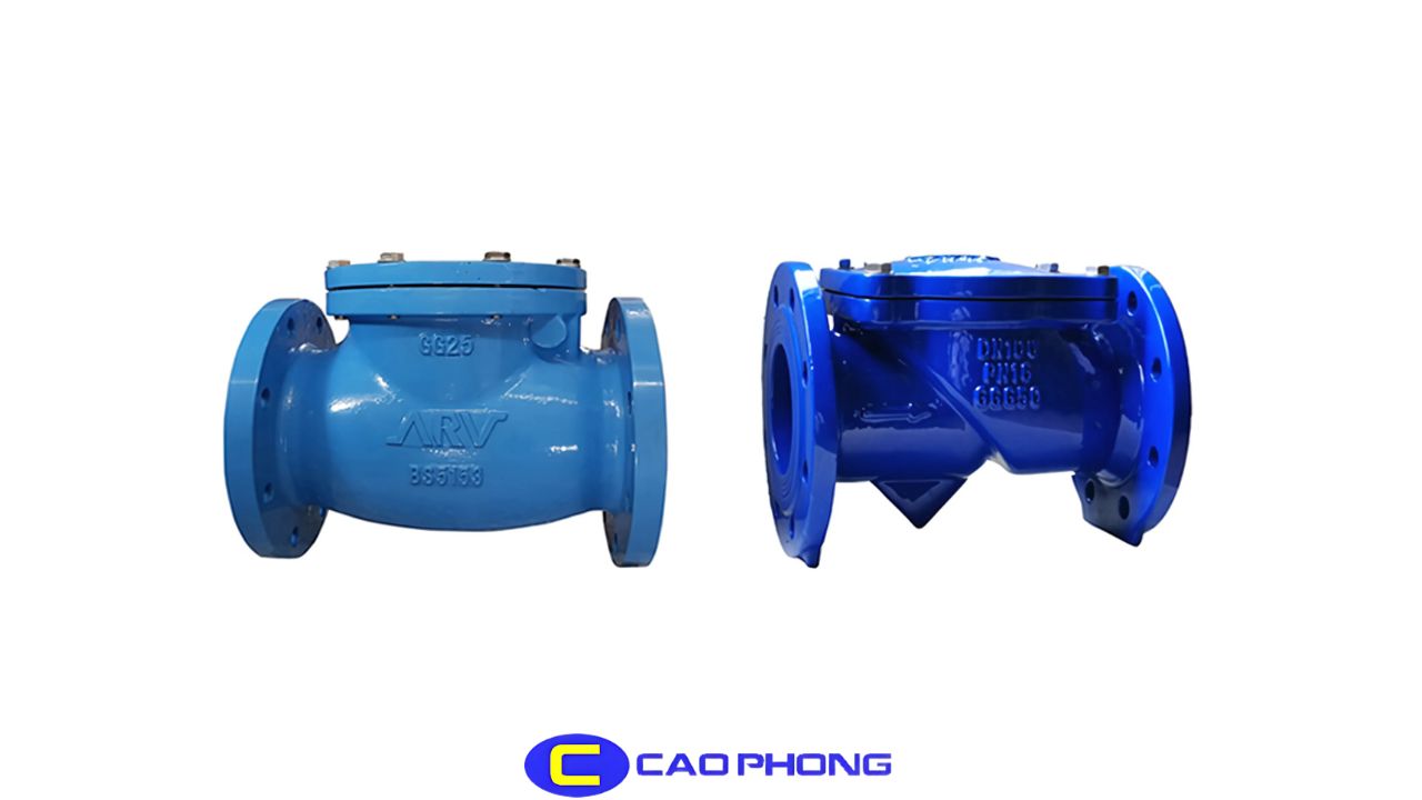 Van một chiều gang kết hợp cùng mặt bích giúp lắp đặt nhanh chóng và chắc chắn
