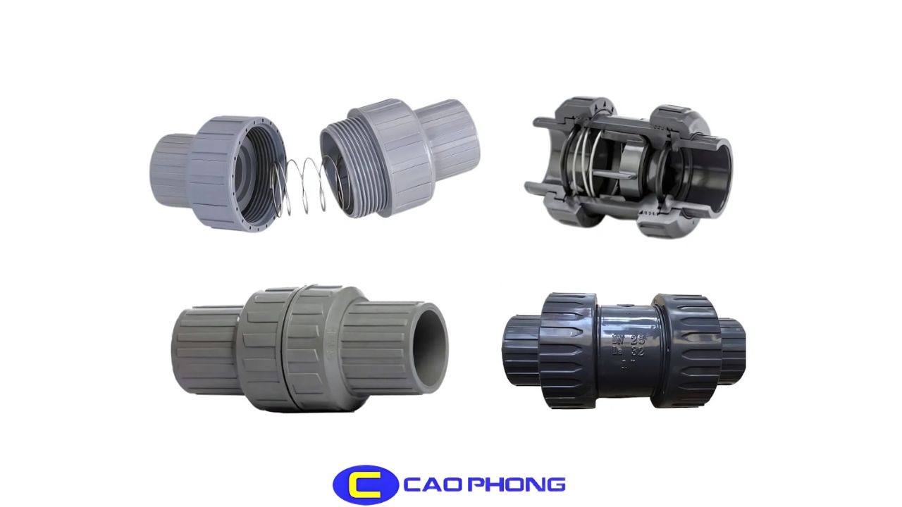 an một chiều kết nối rắc co với lò xo đóng mở tự động, tiện lợi cho lắp đặt và bảo trì.