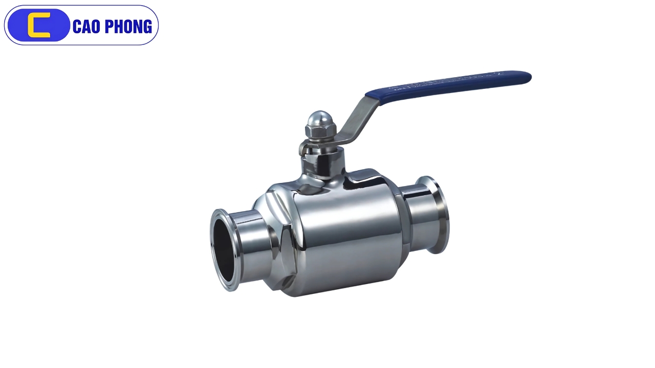 Tay gạt tiện lợi của van bi vi sinh giúp thao tác nhanh chóng và dễ làm sạch