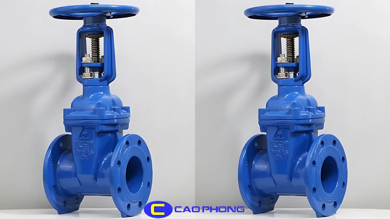 Van cổng dạng ty nổi vận hành bằng tay quay mang lại độ tin cậy cao trong hệ thống công nghiệp