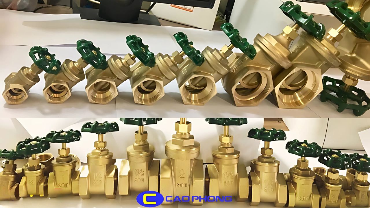 Van cổng tay quay với kết nối ren phù hợp cho không gian lắp đặt hạn chế