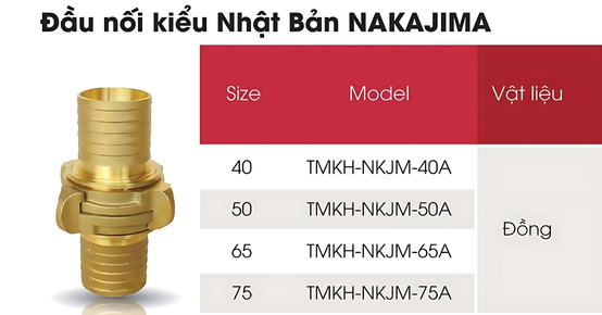 Cataloge của sản phẩm đầu nối kiểu Nhật Bản NAKAJIMA 