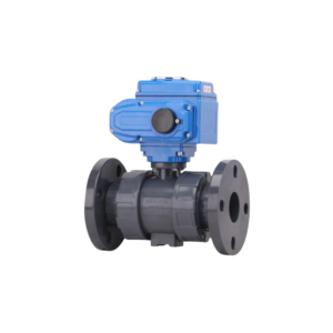 Van bi UPVC nối bích điều khiển điện