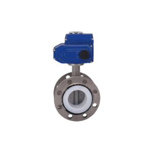 Van Bướm Inox Mặt Bích PTFE Điều Khiển Điện D941F-16P