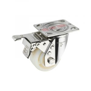 Bánh xe đẩy nhựa PA CP060 xoay khóa kép càng inox 304