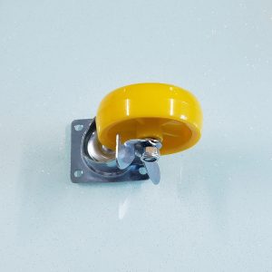 Bánh xe đẩy nhựa PP vàng CP002 xoay khóa ngang