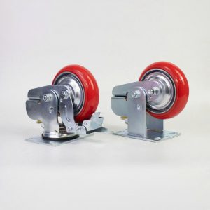 Bánh xe đẩy nhựa PU CP073 giảm chấn lò xo