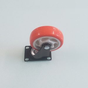 Bánh xe đẩy nhựa PVC đỏ CP005 xoay không khóa