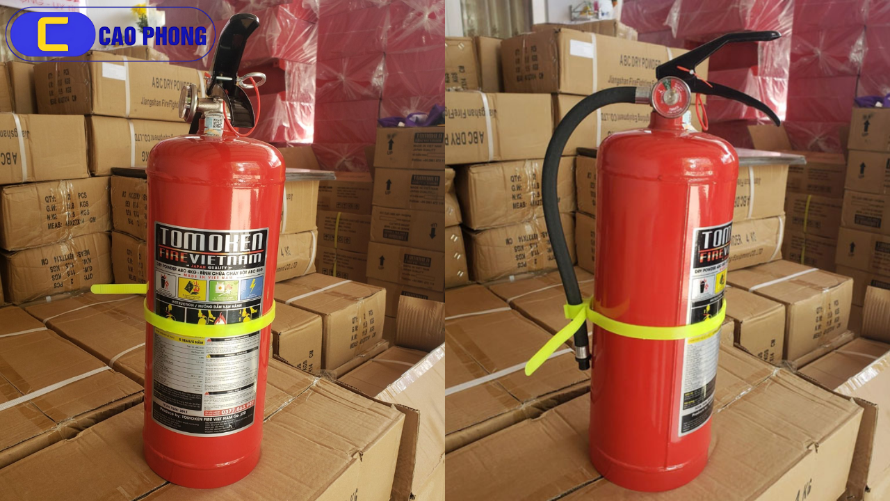 Bình chữa cháy Tomoken xách tay bột ABC 9KG đáp ứng tiêu chuẩn PCCC