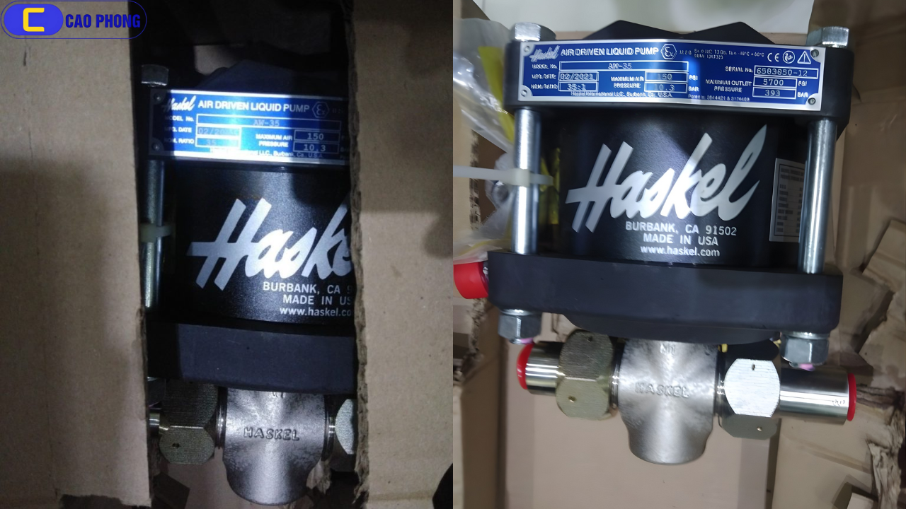 Giải pháp bơm mạnh mẽ và ổn định cùng Bơm HASKEL USA Model AW-35