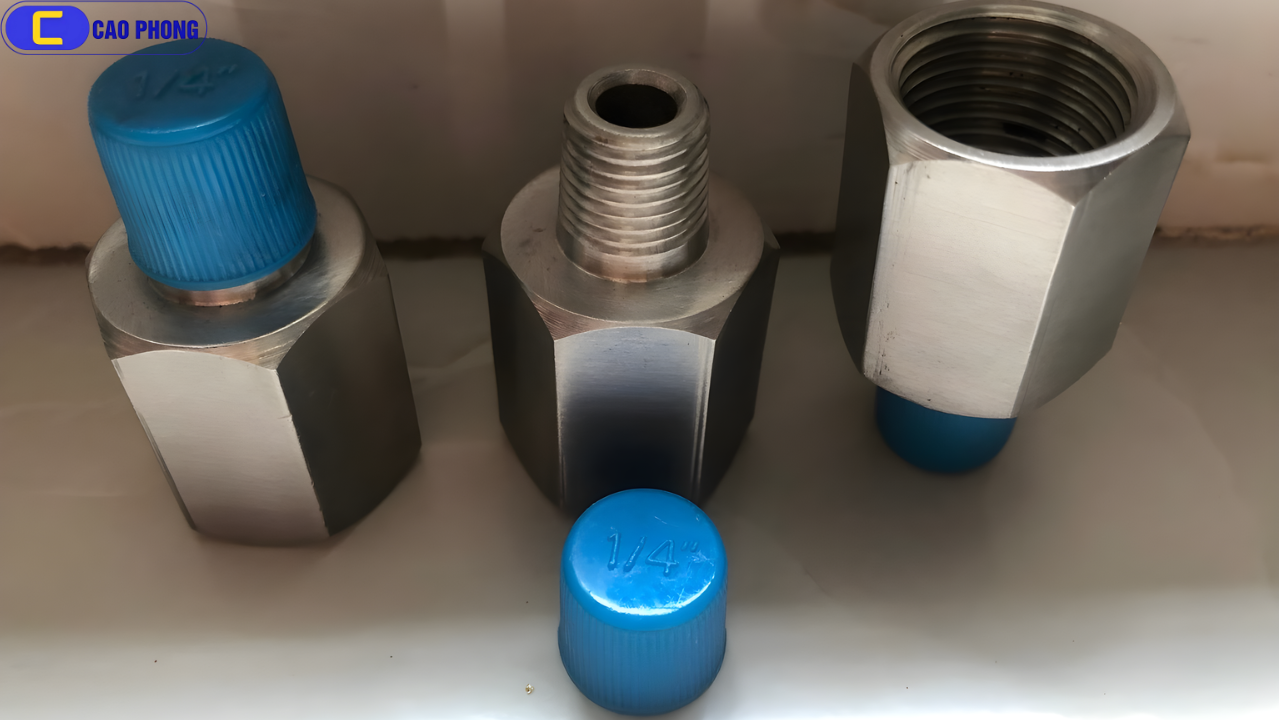 Lơ chuyển ren dùng cho đồng hồ áp suất SS adapte 1/2” (NPT F) 1/4”NPT M giải pháp kết nối hiệu quả cho mọi công trình