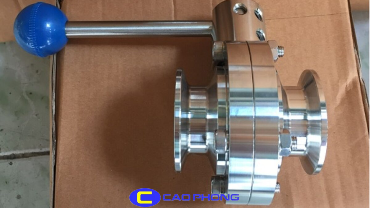 Van bướm vi sinh ODK vật liệu inox toàn thân phù hợp ngành thực phẩm