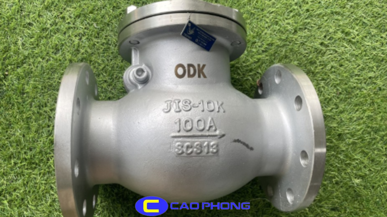 Toàn thân inox giúp Van 1 Chiều ODK Inox Nối Bích chịu được áp lực và nhiệt độ lớn