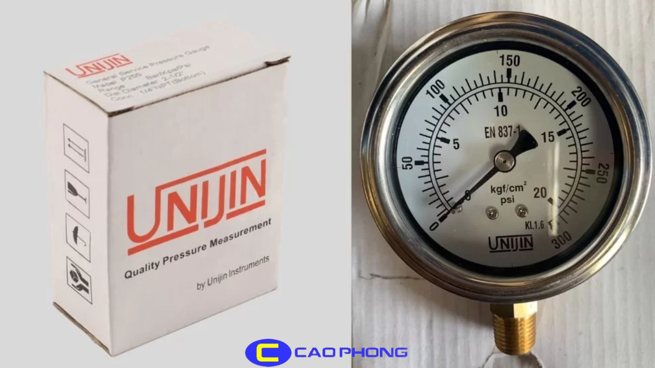 Đồng Hồ Đo Áp Suất Chân Đứng P250(A) – UNIJIN