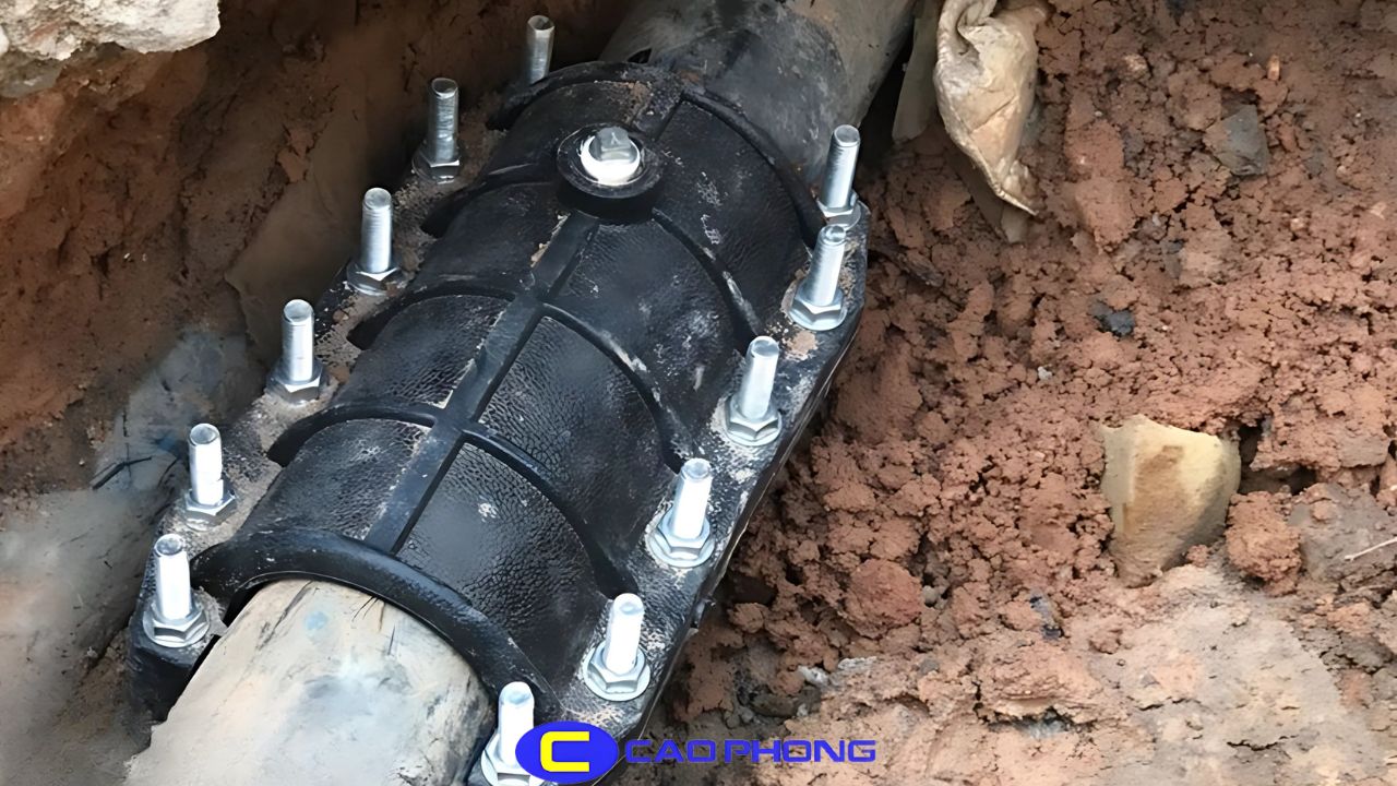 Đai xử lý sự cố thiết kế linh hoạt cho phép sửa chữa nhanh chóng mà không cần cắt bỏ đoạn ống hư hỏng