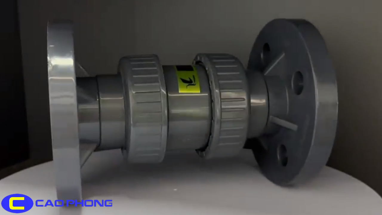 Van một chiều nhựa PVC FINMAX hai đầu rắc co lắp đặt nhanh chóng