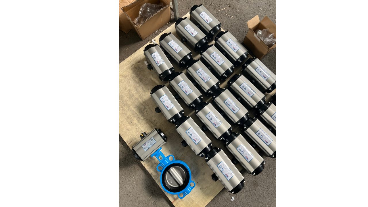 Van bướm điều khiển khí nén KST với bộ truyền động khí nén mạnh mẽ