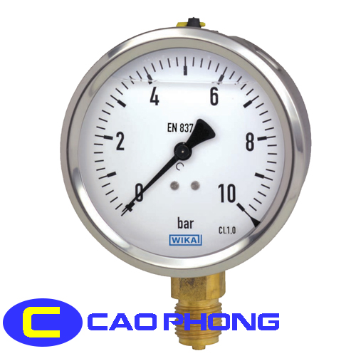 Đồng hồ WIKA 213.53 có mặt kính bền và khả năng chống va đập