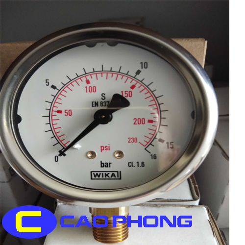 Model 213.53 có glycerin chống rung, phù hợp cho hệ thống khí nén