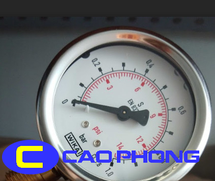 Đồng hồ WIKA 213.53 sử dụng cơ cấu đo ống Bourdon bền bỉ và chính xác