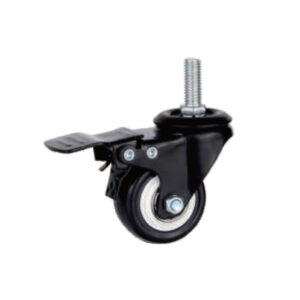 Bánh xe cọc vít nhựa PVC CP117 xoay có khóa