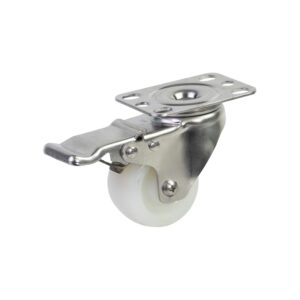 Bánh xe đẩy nhựa PA CP055 xoay khóa kép càng inox 304