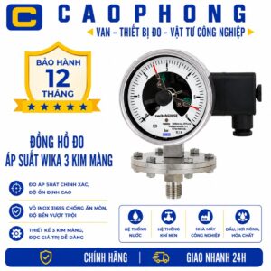 Đồng hồ đo áp suất WIKA 3 kim màng - Cao Phong