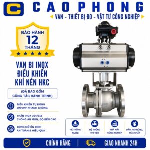 Van bi inox điều khiển khí nén HKC DA bao gồm công tắc hành trình - Cao Phong