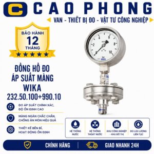 Đồng hồ đo áp suất màng WIKA 232.50.100+990.10 - Cao Phong