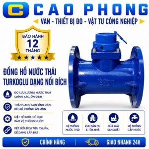 Đồng hồ đo nước thải Turkoglu dạng nối bích - Cao Phong