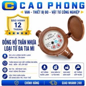 Đồng hồ đo nước thân nhựa loại từ đa tia MI - Cao Phong