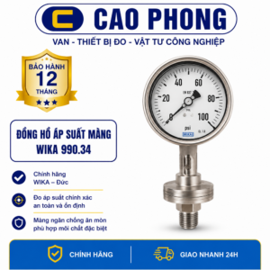 Đồng hồ áp suất màng WIKA 990.34 DSS34M - Cao Phong