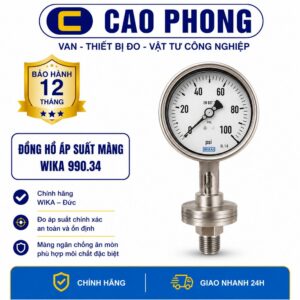 Đồng hồ áp suất màng WIKA 990.34 DSS34M - Cao Phong