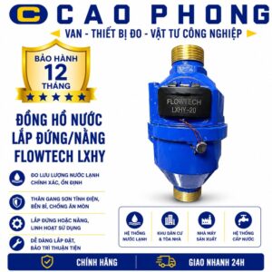Đồng hồ đo nước lắp đứng ngang Flowtech LXHY - Cao Phong