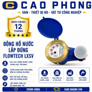 Đồng hồ đo nước lắp đứng Flowtech LXSV - Cao Phong